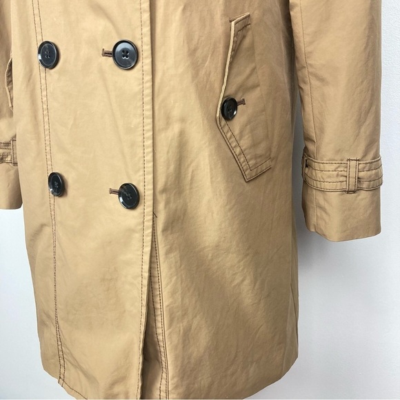 GAP Double Breasted Trench Coat/Raincoat Tan Khaki - Picture 4 of 14